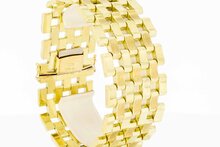 14 Karaat gouden brede Tankarmband - 20 cm