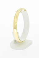 Brede 14 karaat gouden slaven armband