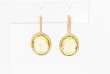 14 karaat gouden Citrien hanger - 1,9 cm