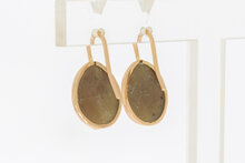 14 karaat rose gouden Saffier hangers - 2,2 cm