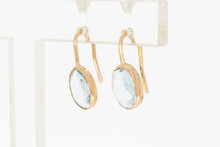 14 karaat gouden Aquamarijn hanger - 1,8 cm