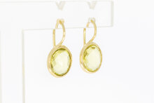 14 karaat gouden Citrien hanger - 2,1 cm