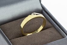 14 karaat dames diamantring - 18,1 mm