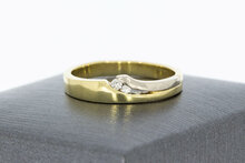 14 karaat dames diamantring - 18,1 mm