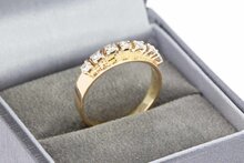 14 Karaat ring met diamantjes - 16,8 mm