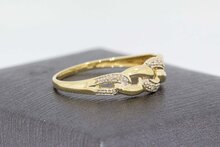 14 karaat ring met Diaman - 18,7 mm
