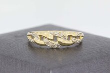 14 karaat ring met Diaman - 18,7 mm