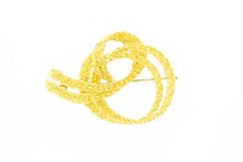 18 Karaat gouden twee baans "Krul"  Broche