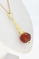 14 Karaat gouden Vintage Carneool hanger