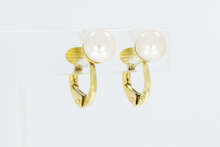 14 Karaat Vintage Parel Oorhangers