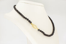 Granaatketting met gouden sluiting - 49 cm