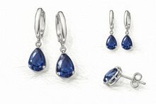 Oorhangers met blauwe saffier laten maken | ANRO Juweliers
