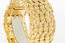 18 Karaat rose gouden brede  armband - 19,8 cm