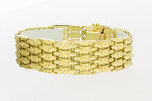 14 Karaat gouden brede armband - 19,9 cm