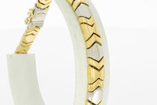 Bicolor armband 18 karaat goud - 20,7 cm