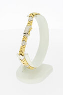 Bicolor armband 18 karaat goud - 20,7 cm