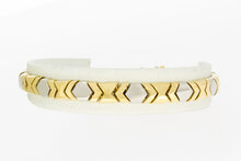Bicolor armband 18 karaat goud - 20,7 cm
