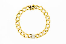 Gourmet armband 18 Karaat bicolor goud - 19,5 cm