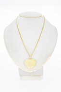 14 Karaat gouden Hartjes ketting hanger - 2 cm