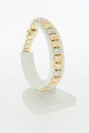 14 Karaat tricolor gouden armband - 19,9 cm