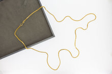 14 Karaat rosegouden ketting - 76 cm