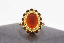 14 Karaat Vintage Carneool ring - 18,4 mm