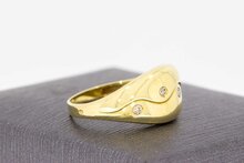 14 Karaat geelgouden diamant ring - 17,1 mm