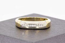 14 Karaat gouden diamant ring - 17,9 mm