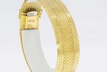 18 Karaat gouden brede armband - 18,2 cm