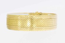 18 Karaat gouden brede armband - 18,2 cm