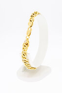 18 Karaat gouden Valkoog armband - 22,2 cm