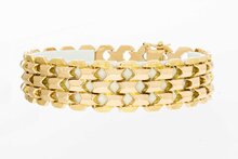 18 Karaat gouden brede armband - 20,1 cm
