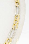 14 Karaat gouden Figaroketting - 55,9 cm