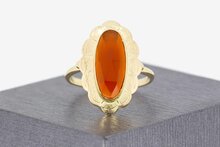 14 Karaat goud Carneool ring - 18,3 mm