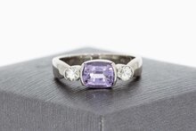 18 Karaat witgouden Spinel ring - 17,3 mm