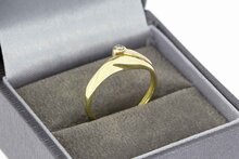 14 Karaat ring met Zirkonia - 16,5 mm