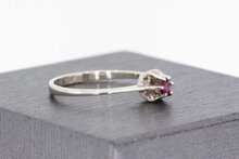 14 Karaat witgouden Robijn ring - 17,2 mm