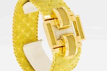 Gevlochten armband 18 karaat goud - 19,5 cm