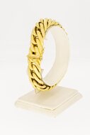 Brede Gourmet armband 18 Karaat  goud - 21,7 cm