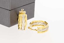 Gouden oorbellen 18 karaat - 2,2 cm