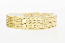 14 karaat brede goud armband - 19,8 cm