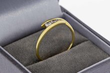 14 Karaat goud diamant Slagring - 19,8 mm