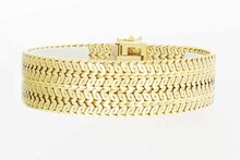 Brede armband 14 Karaat goud - 19,9 cm
