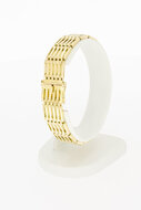 14 karaat brede Staafjes armband - 20,4 cm