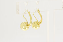 14 karaat geel gouden bol Oorhangers - 1,7 cm