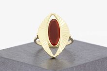 14 Karaat goud Granaat ring - 17,9 mm