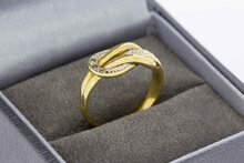 Diamantring 18 Karaat goud - 16,3 mm
