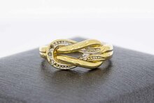 Diamantring 18 Karaat goud - 16,3 mm