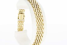 14 karaat gouden staafjes armband - 19,1 cm