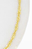 Getordeerde 14 karaat gouden ketting - 51,1 cm